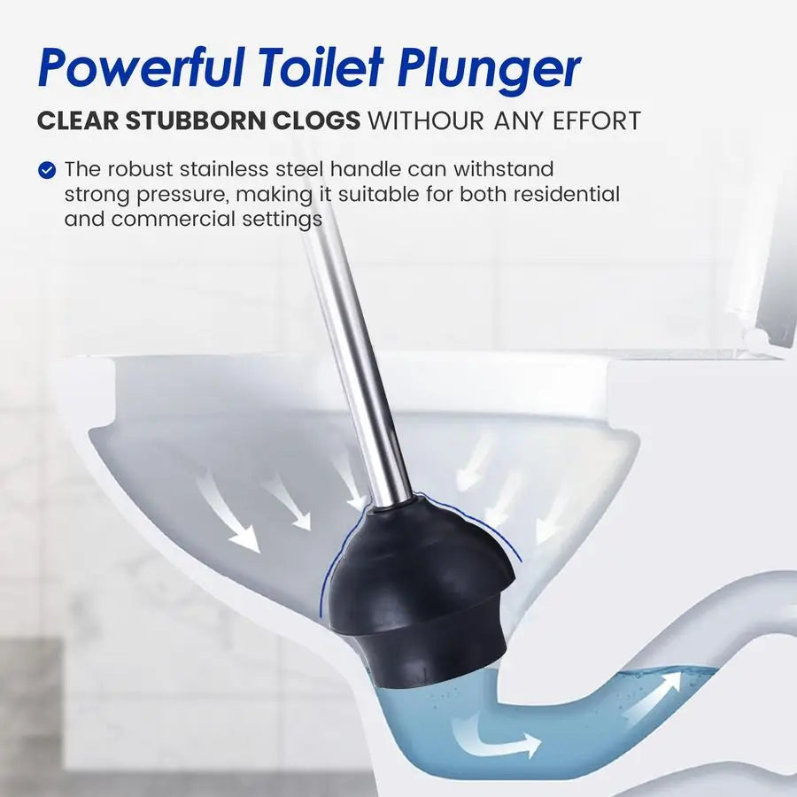 Modern Toilet Brush and Plunger Set
