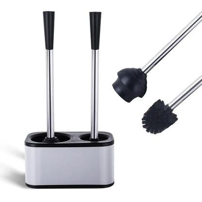 Modern Toilet Brush and Plunger Set