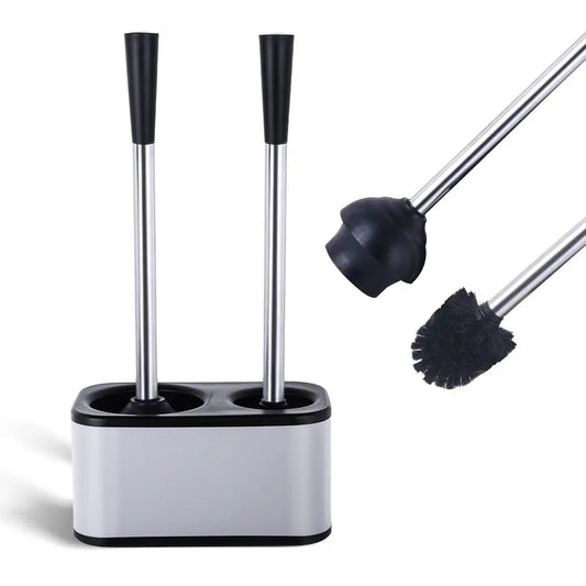 Modern Toilet Brush and Plunger Set