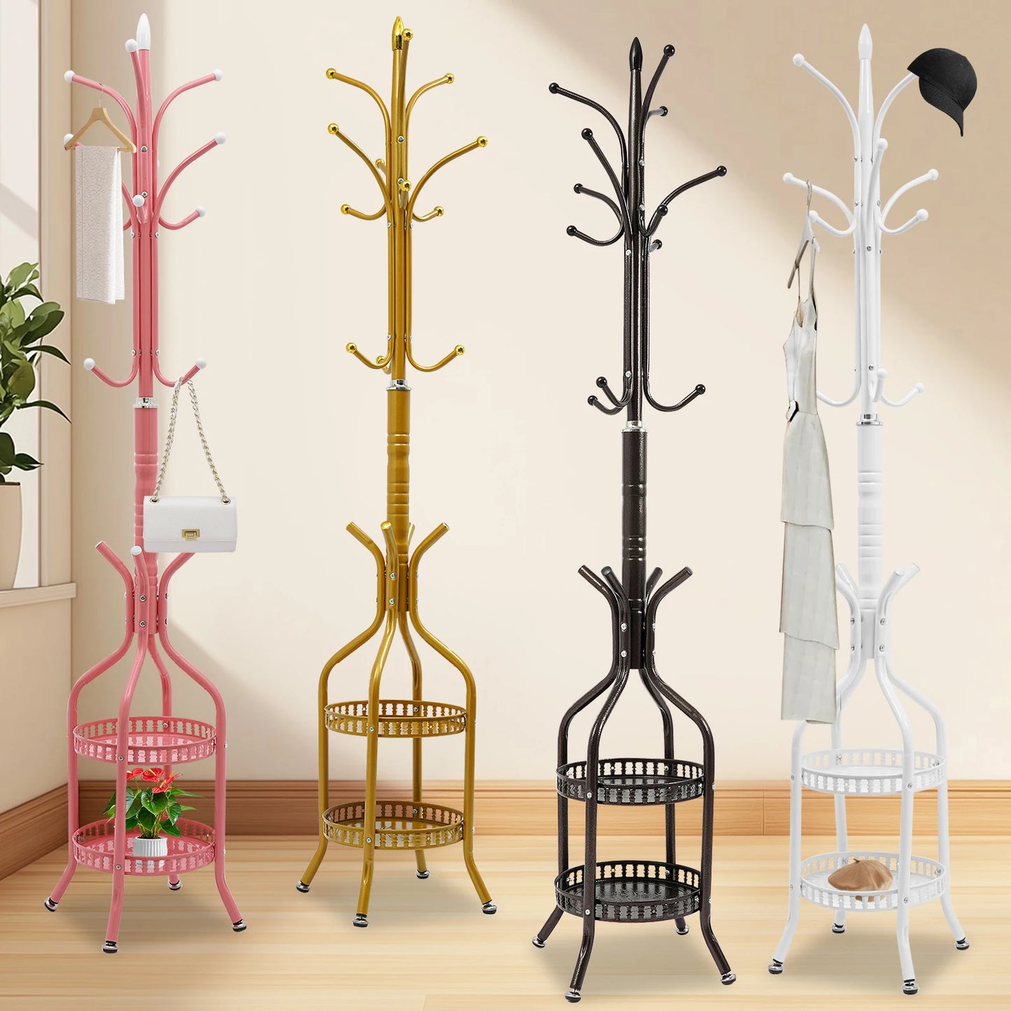 Free Standing Iron Coat Rack