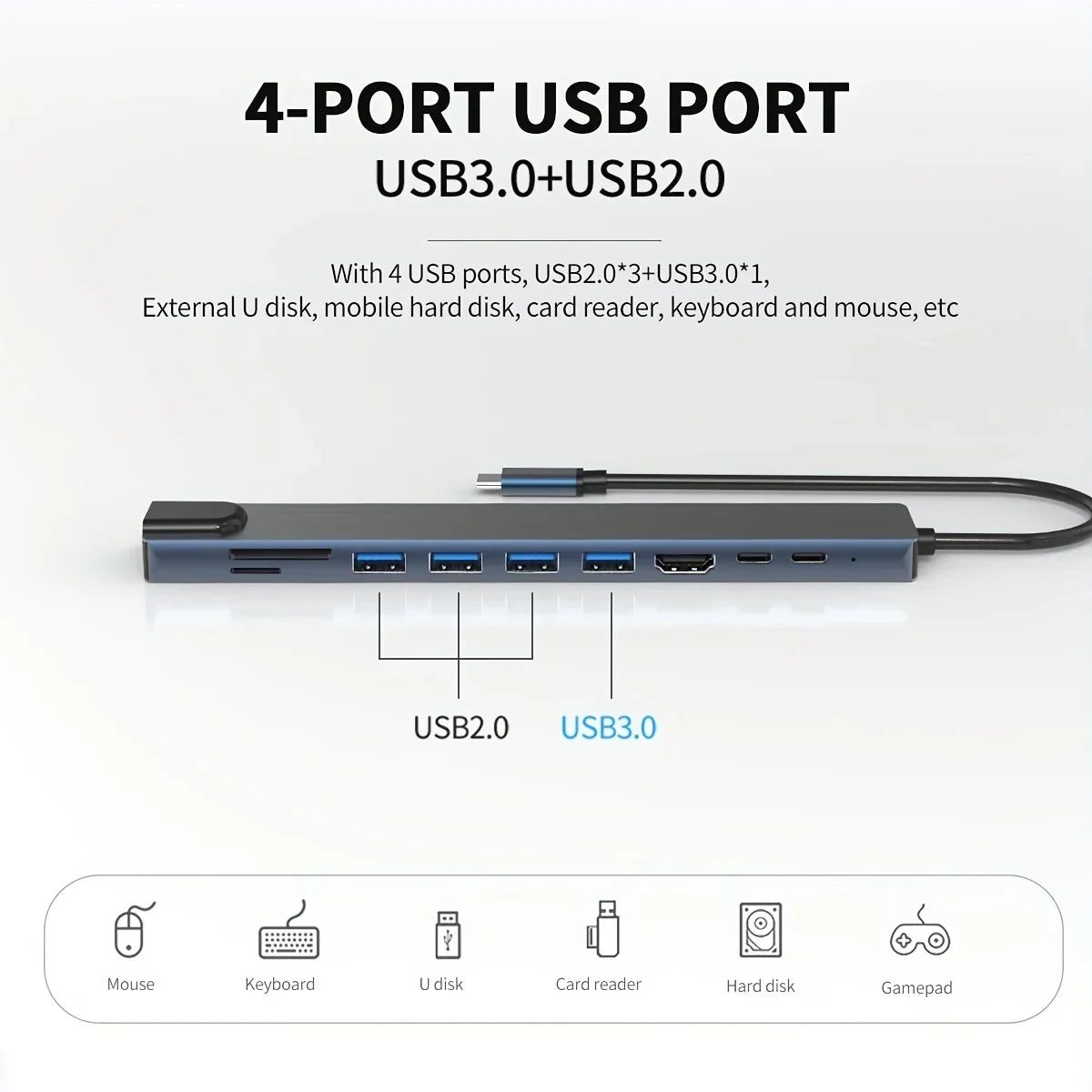 10 in 1 USB C Docking Hub, 100W