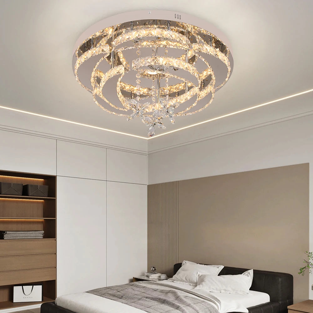 Modern Dimmable LED Luxury Crystal Chandelier