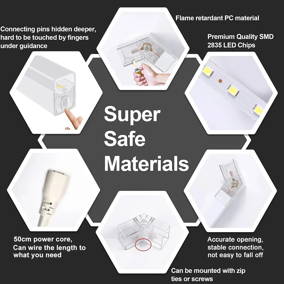 Hexagon LED Tube Lighting for Garage, Shop, Office
