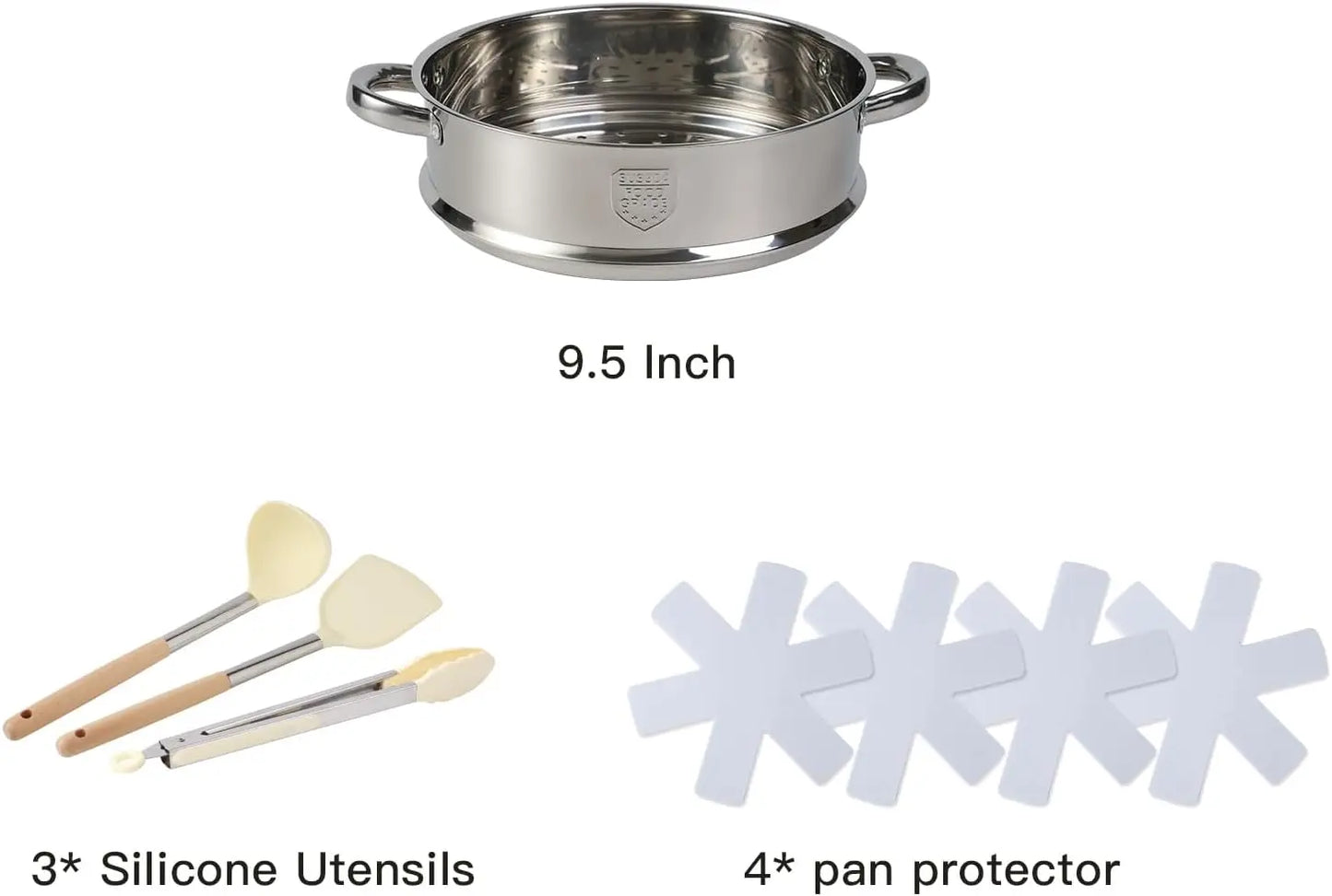 16-Piece Non-Stick Cookware Set with Pots, Pans, and Accessories
