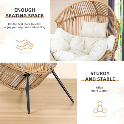 Outdoor/Indoor Egg Chair with Cushion