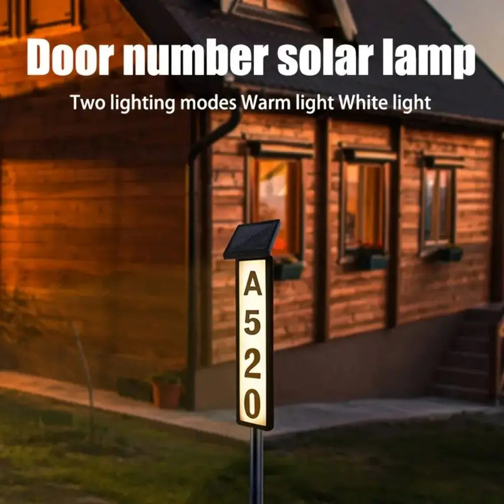 Solar Powered LED Home Address Sign