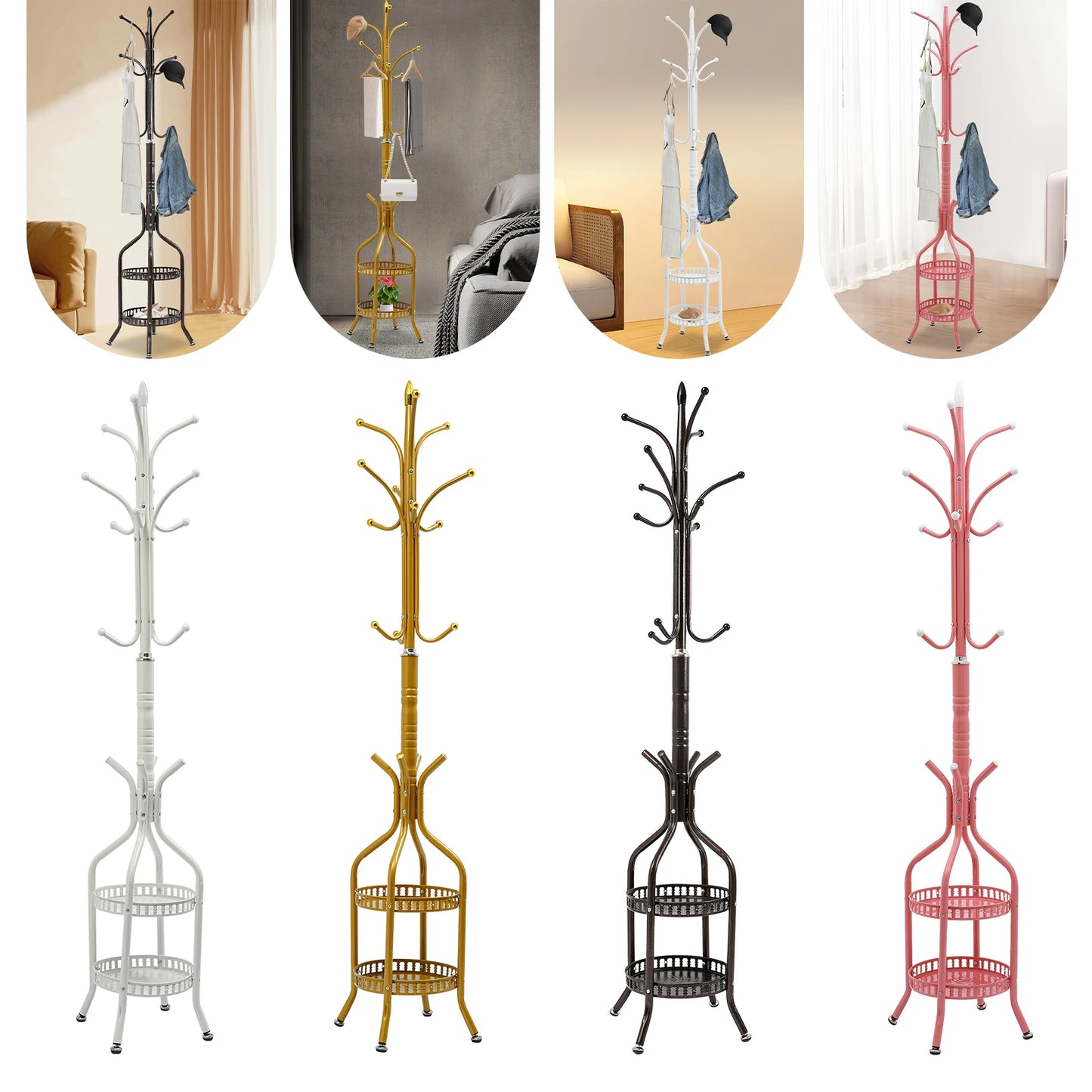 Free Standing Iron Coat Rack