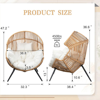 Outdoor/Indoor Egg Chair with Cushion