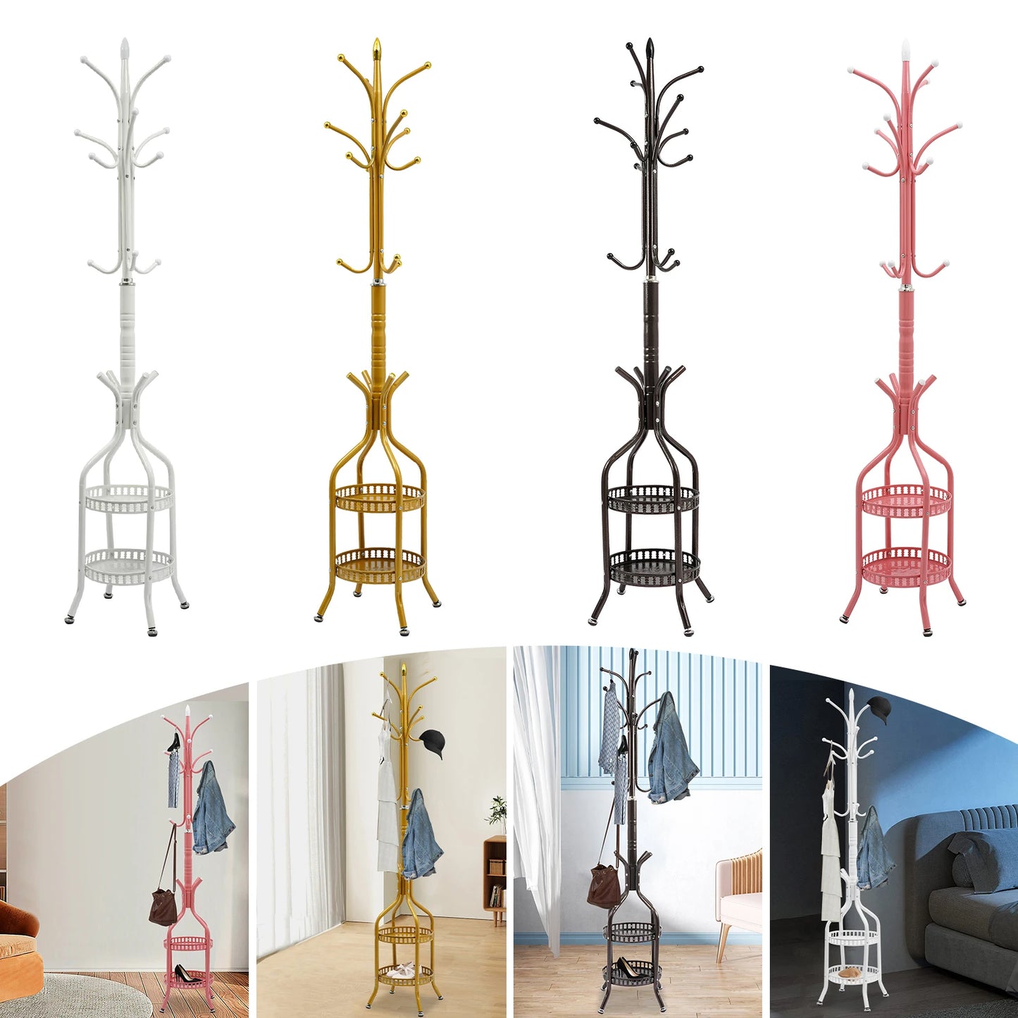 Free Standing Iron Coat Rack
