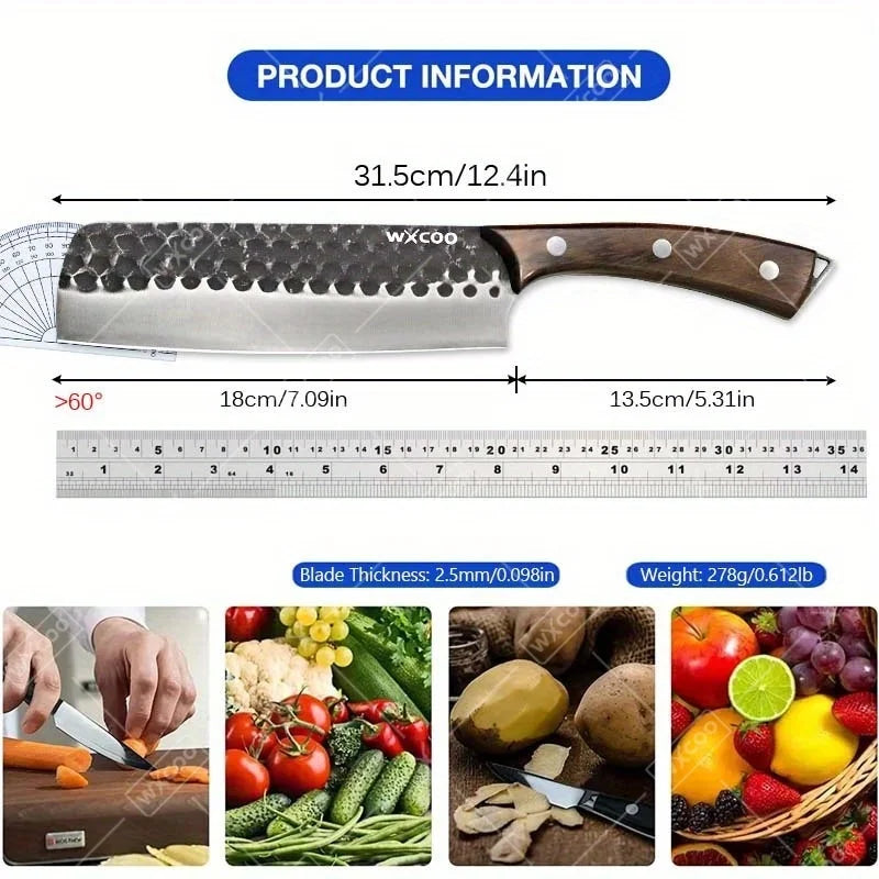 8PCS Stainless Steel Professional Chef Kitchen Knife Set