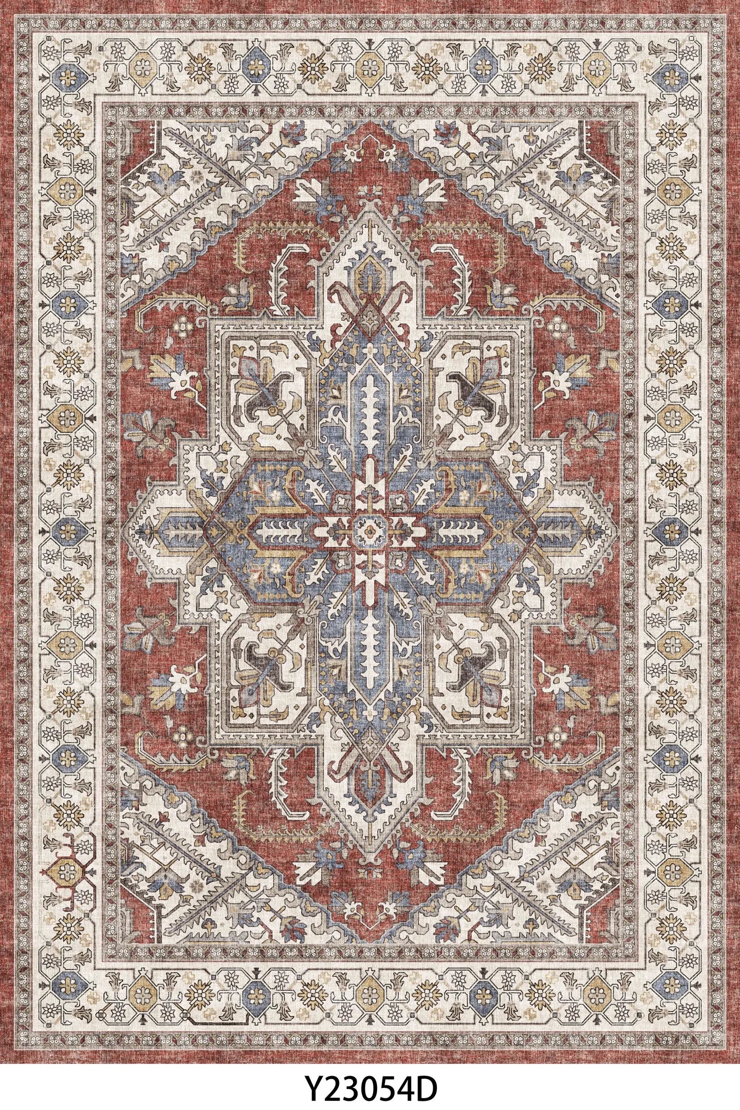 Vintage Washable Turkish Area Rug