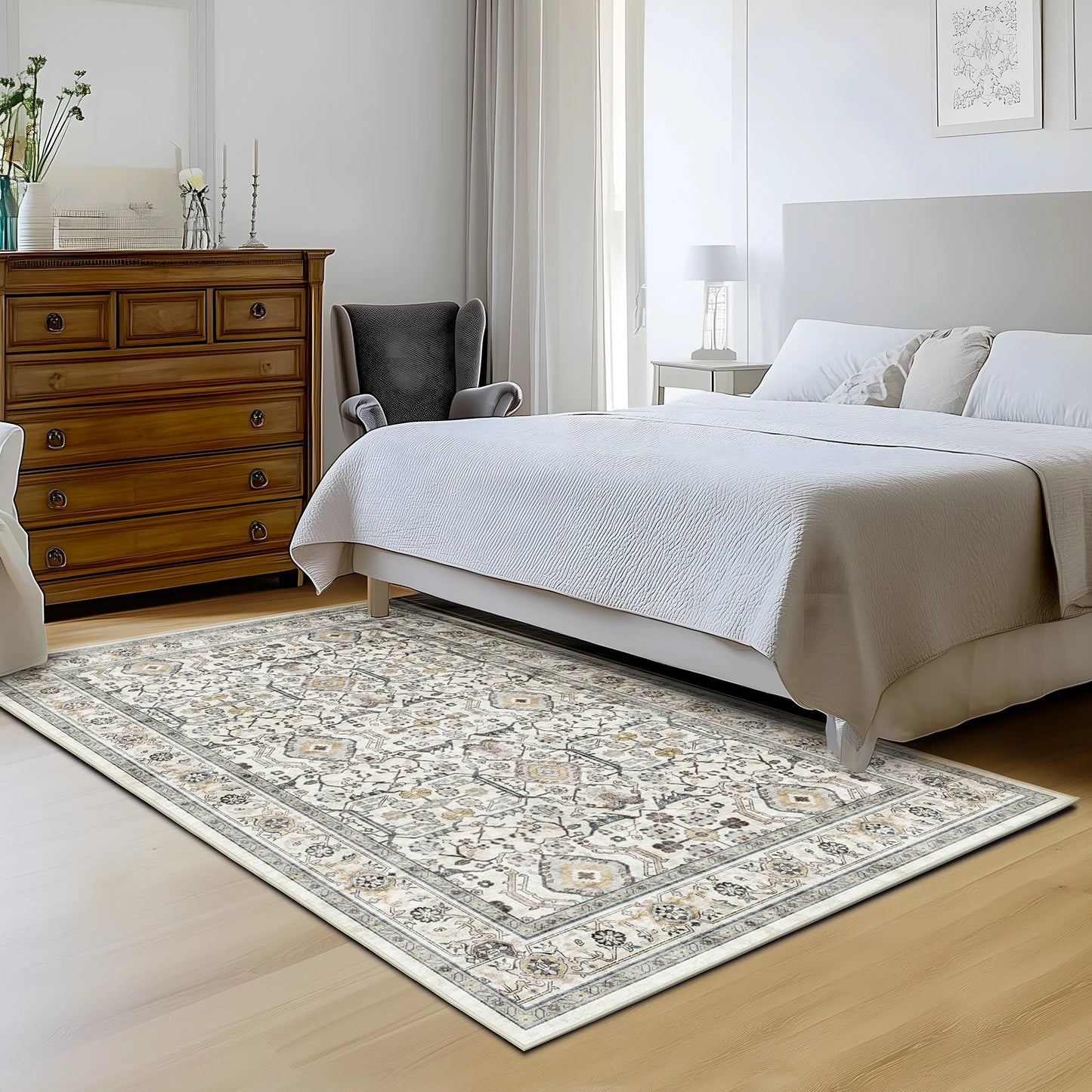Vintage Washable Turkish Area Rug