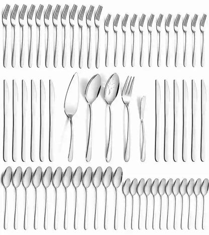 4/8/12 Place Silverware Setting Sets, Includes  5 Pcs Serving Set