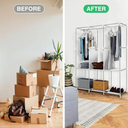 Portable Closet Storage Organizer Clothes Wardrobe