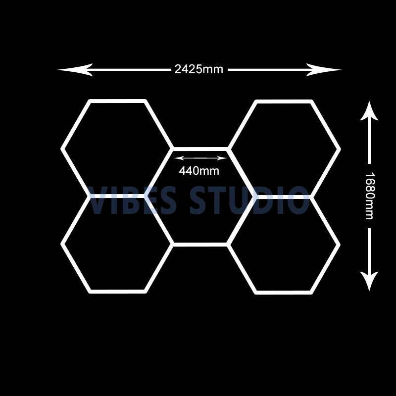 Hexagon LED Tube Lighting for Garage, Shop, Office