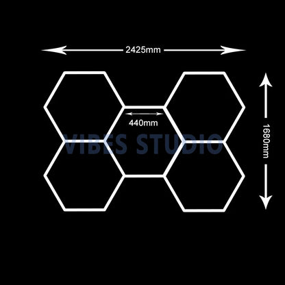 Hexagon LED Tube Lighting for Garage, Shop, Office