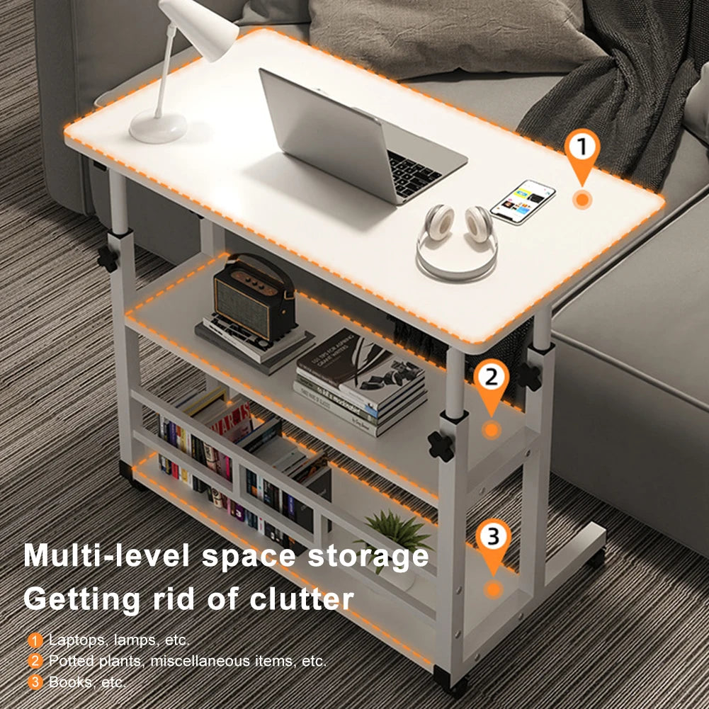 Multi-Level Standing Desk Height Adjustable Wooden Workstation, Work Table or Bedside Table