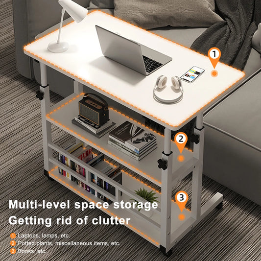 Multi-Level Standing Desk Height Adjustable Wooden Workstation, Work Table or Bedside Table