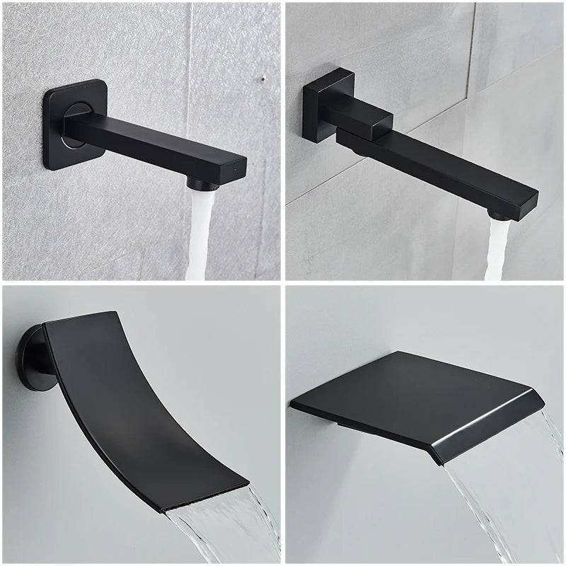 Embedded Shower Faucet Set with Tub Spout