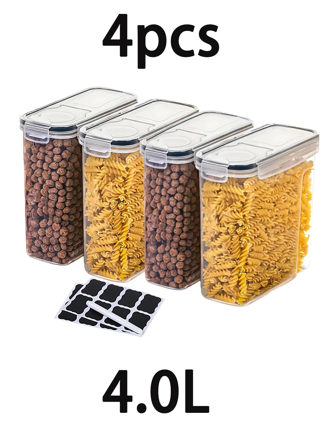 4pcs Large Airtight  Food Storage Containers With Lids