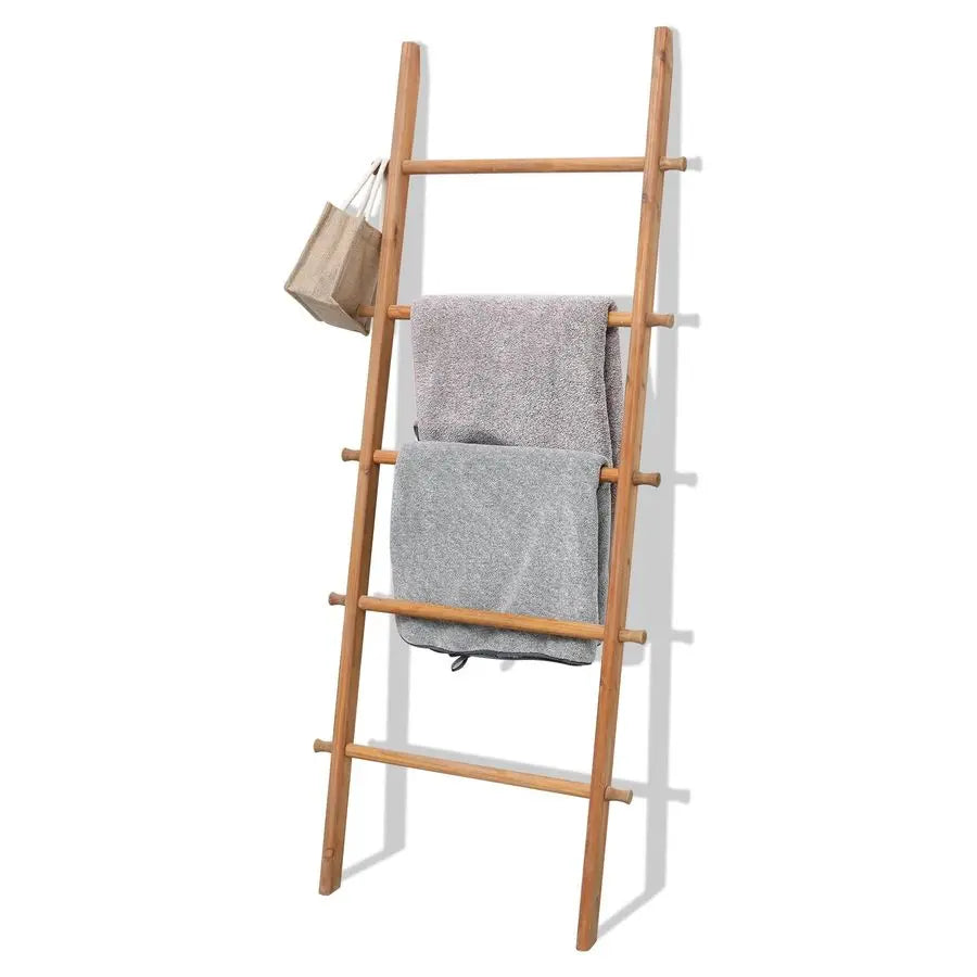 57in Decorative Wood Leaning Blanket Ladder