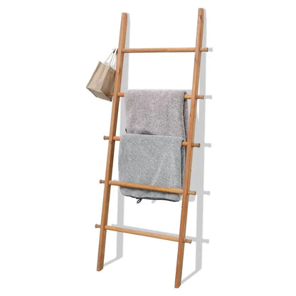 57in Decorative Wood Leaning Blanket Ladder