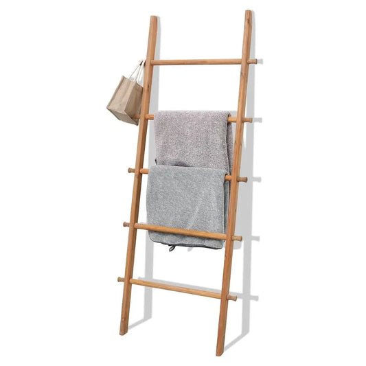57in Decorative Wood Leaning Blanket Ladder
