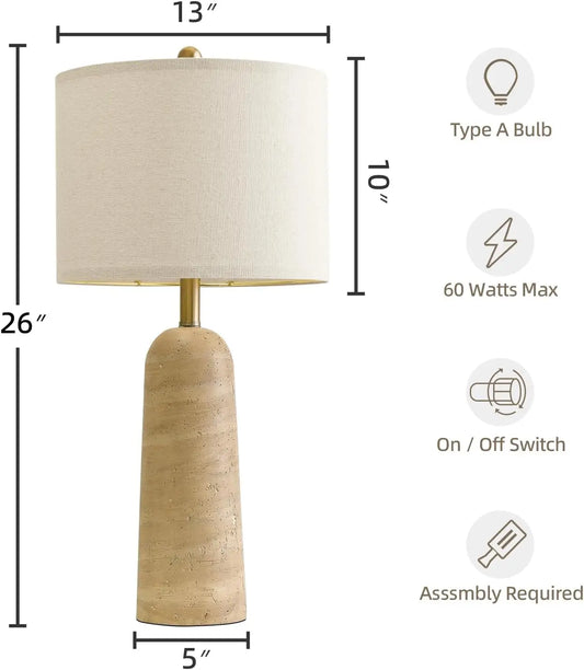 Modern Table Lamp, Set of 2 with Shades