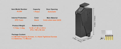 Steel Firearms Case with Advanced Biometric Quick Access