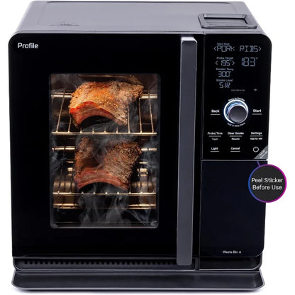 Smart Indoor Pellet Smoker and Countertop BBQ with Active Smoke Filtration