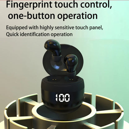 Wireless Bluetooth 5.3 Mini Earbuds with Microphone Noise Reduction