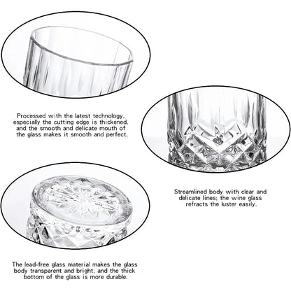 Lead-Free Crystal Whiskey Glasses, Set of 4