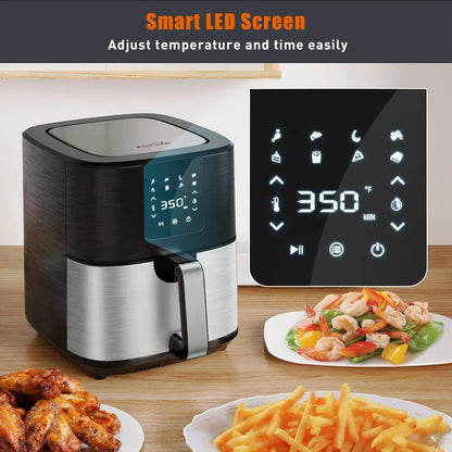 1500W/7QT Air Fryer Cooker w/8 Presets