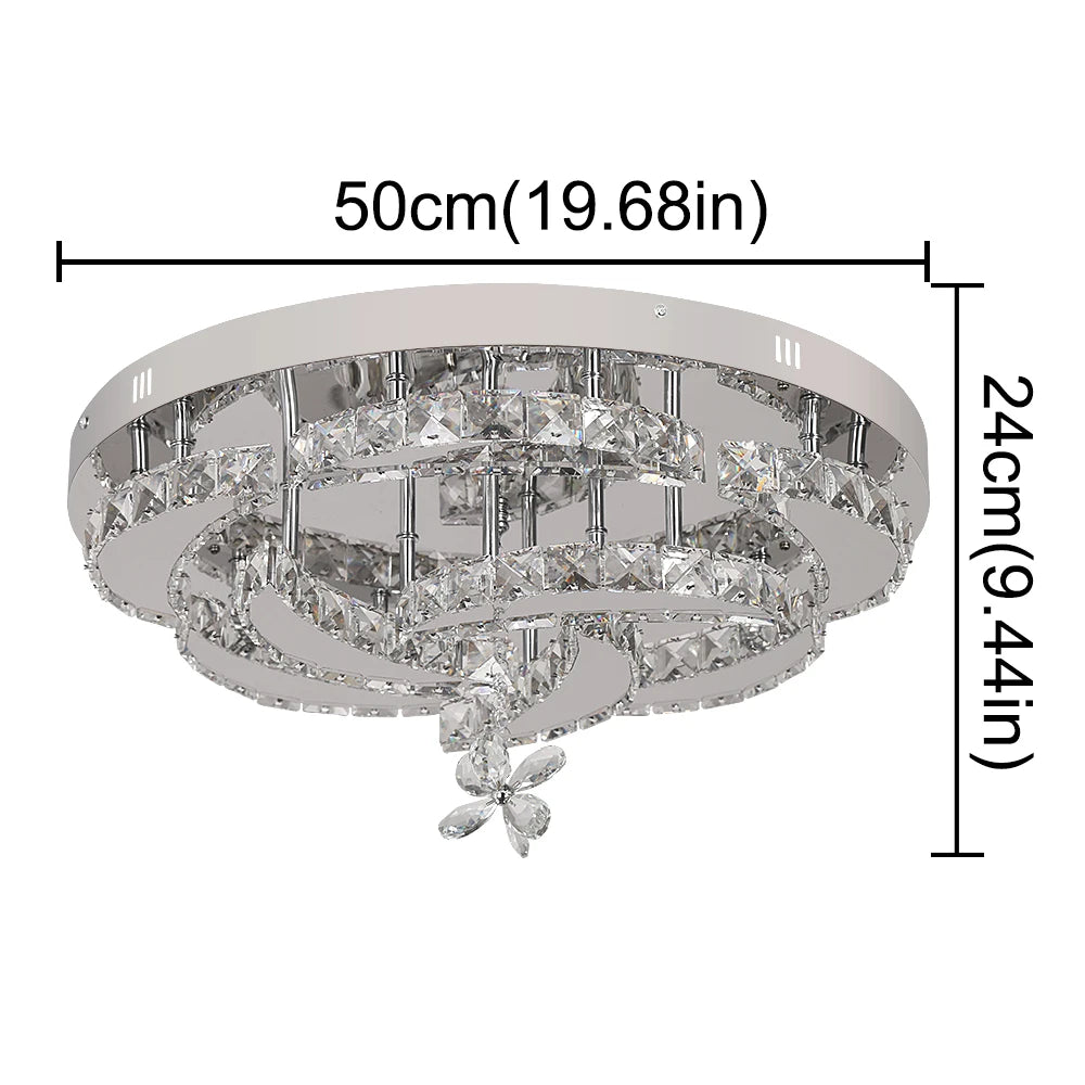 Modern Dimmable LED Luxury Crystal Chandelier