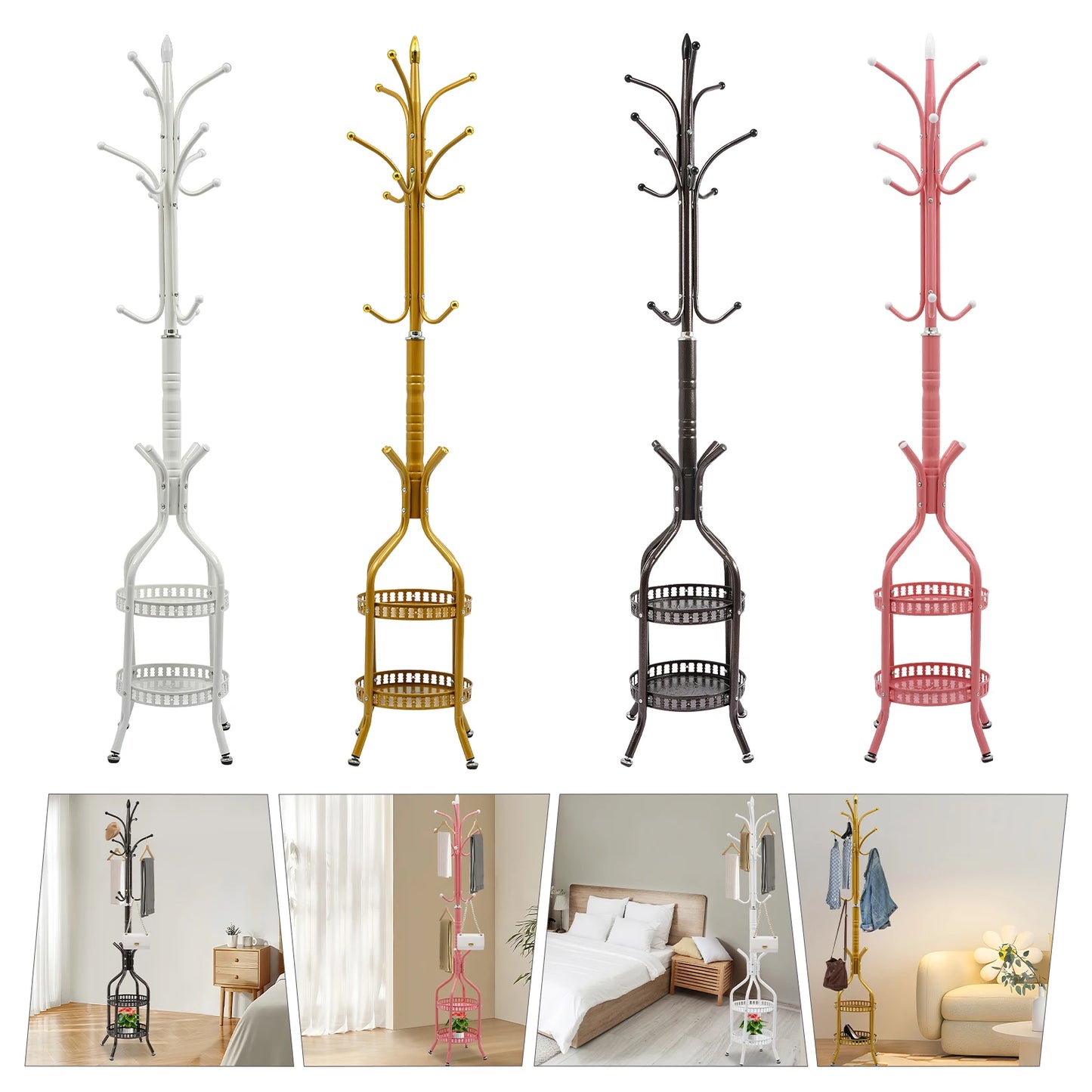 Free Standing Iron Coat Rack