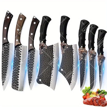 8PCS Stainless Steel Professional Chef Kitchen Knife Set
