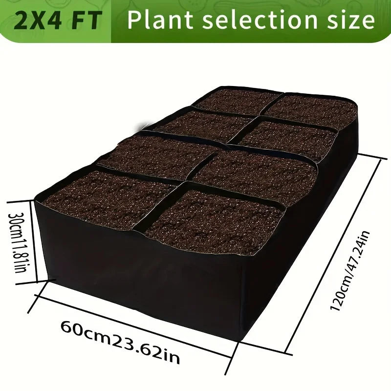 128 Gallon 8 Grid Raised Bed Garden For Growing Vegetables Potatoes Flowers