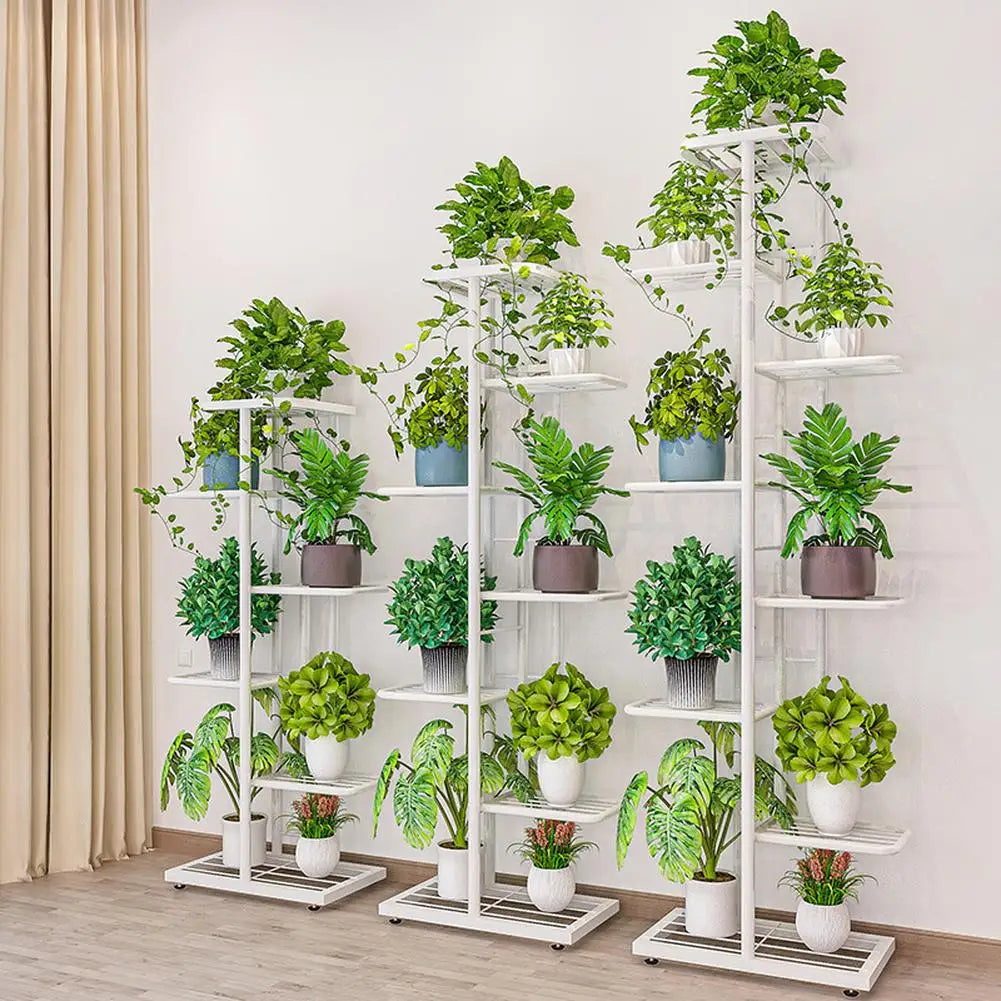 7 Tier 8 Potted Metal Plant Stand Indoor/Outdoor