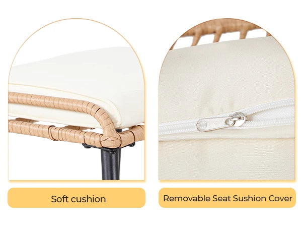 5 Piece  Wicker Bistro Set