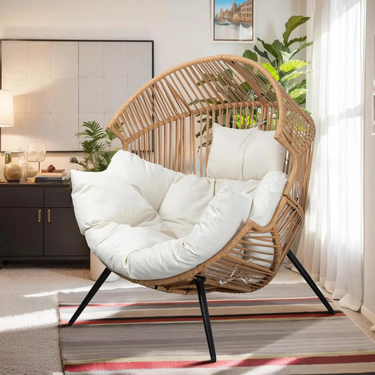 Outdoor/Indoor Egg Chair with Cushion