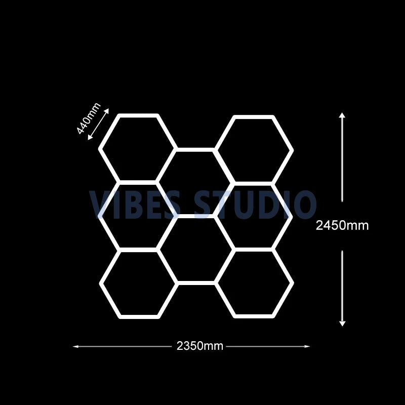 Hexagon LED Tube Lighting for Garage, Shop, Office