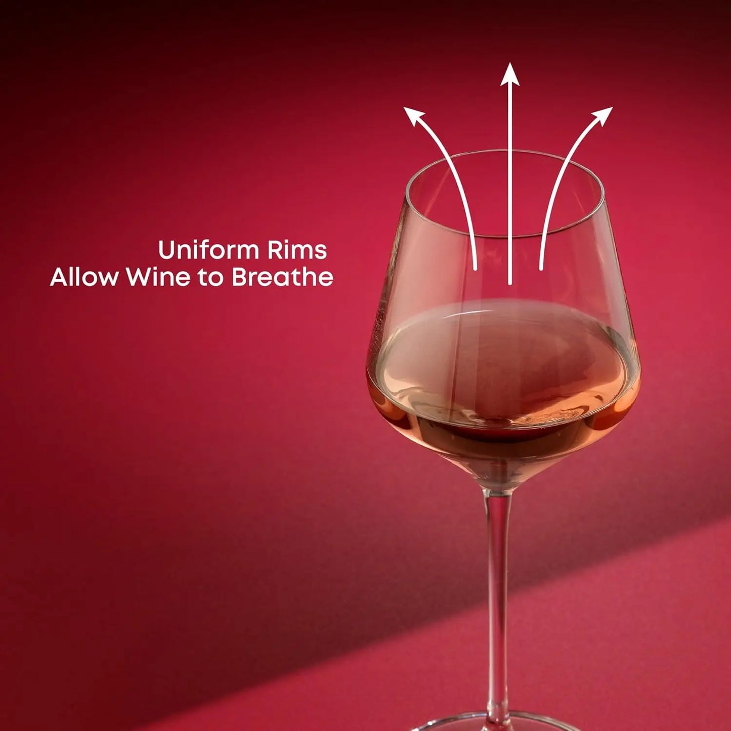 White , Set of 4 13.5 oz Clear Italian Wine Glasses  – Made in Europe