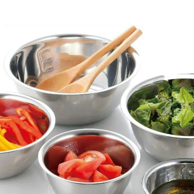 5pcs Nesting Set Stainless Steel Mixing Bowls