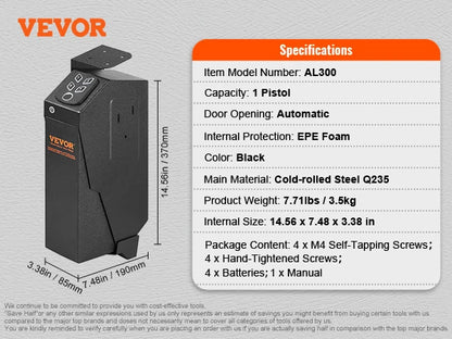 Steel Firearms Case with Advanced Biometric Quick Access