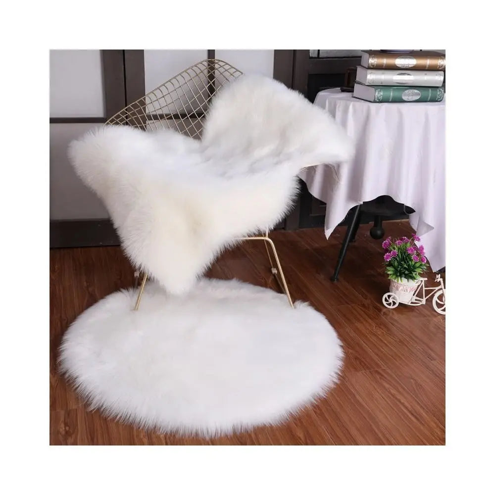 Luxurious Faux Fur Sheepskin Rug or Throw