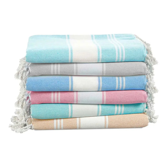 Turkish Beach Towels, Set of 6, Large 39x71 nches