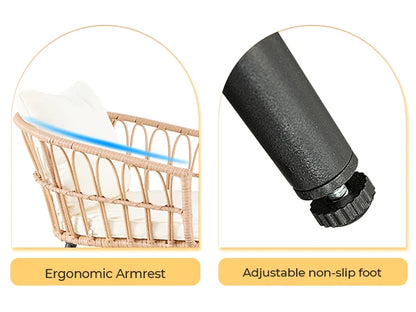 5 Piece  Wicker Bistro Set