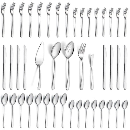 4/8/12 Place Silverware Setting Sets, Includes  5 Pcs Serving Set