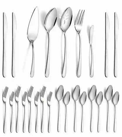 4/8/12 Place Silverware Setting Sets, Includes  5 Pcs Serving Set