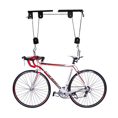 Black Bicycle Lift with ceiling Mount w/132 lbs. Capacity